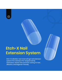 Consejos de Uñas de Gel Beetles 504 Pcs Cuadrados Medianos 2