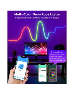 Tira LED Neón RGB 5M Aclorol con Sincronización de Música 2