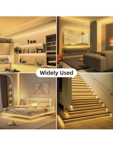 Luces de Cuerda de Neón LED ELOUYCKE 10m Blanca Cálida Regulable