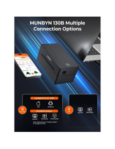 Impresora Térmica de Etiquetas MUNBYN RealWriter 130B Bluetooth 4x6 2