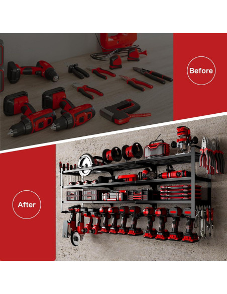 Estante Organizador de Herramientas NattyDot 123 cm Montado en Pared