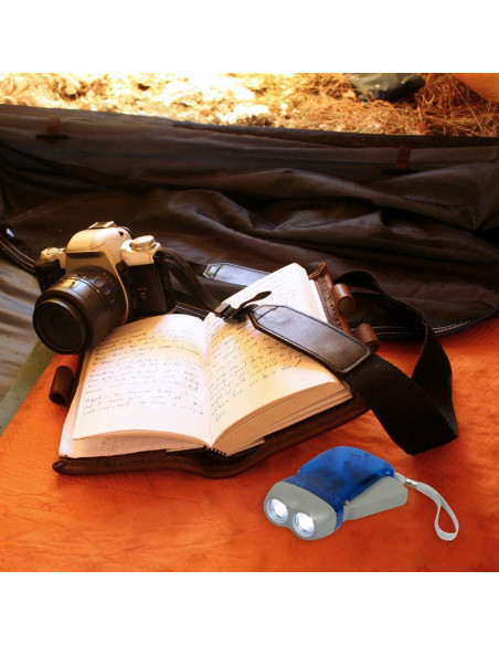 Linterna de Manivela Evelots - Paquete de 4 - LED Doble - Camping y Emergencias