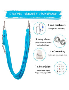 Columpio de Yoga Aéreo SKYPHAROS 5.5m Nylon Antigravedad 2