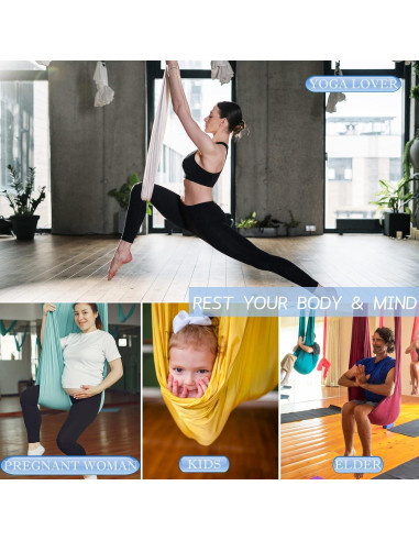 Columpio de Yoga Aéreo SKYPHAROS 5.5m Nylon Antigravedad