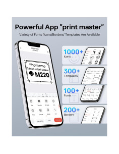 Impresora de Etiquetas Phomemo M220 Térmica Portátil 203 DPI 2