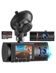 Cámara de Tablero Dual Milerong X25 1080P con Tarjeta 64GB