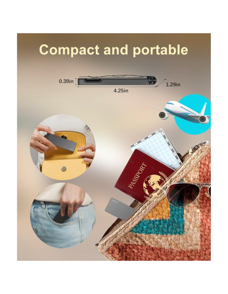 Luz de Lectura Recargable VTIGER B1 LED Plegable 3 Colores