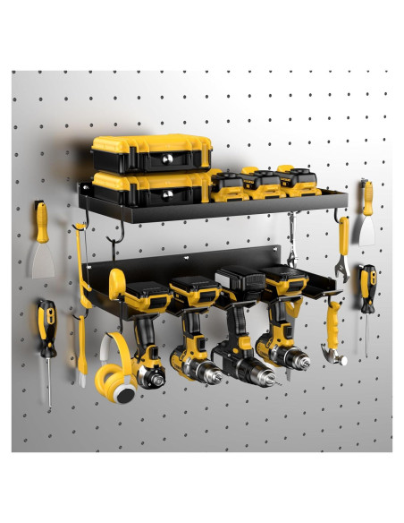 Organizador de Herramientas de Pared Getsrichfc 4 Soportes Amarillo Organizador de Herramientas de Pared Getsrichfc 4 Soportes Amarillo
