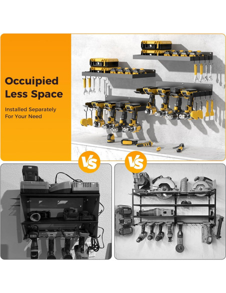 Organizador de Herramientas de Pared Getsrichfc 4 Soportes Amarillo Organizador de Herramientas de Pared Getsrichfc 4 Soportes Amarillo