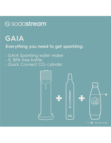 Hacedor de Agua Espumosa SodaStream Gaia - Kit de Inicio