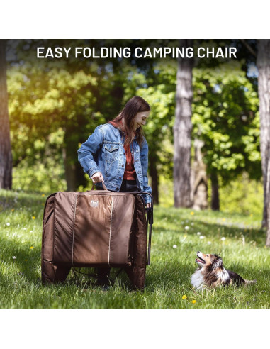 Silla Plegable Timber Ridge Sobredimensionada con Cojín Desmontable