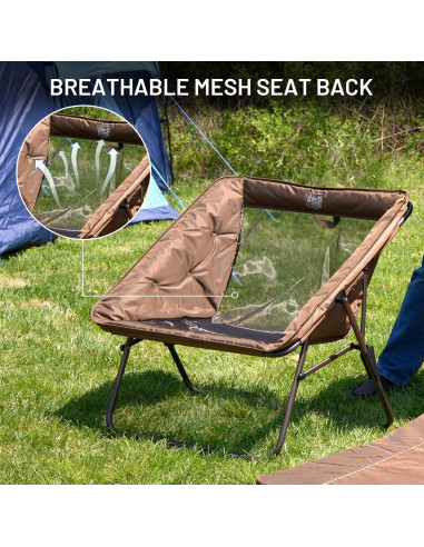 Silla Plegable Timber Ridge Sobredimensionada con Cojín Desmontable