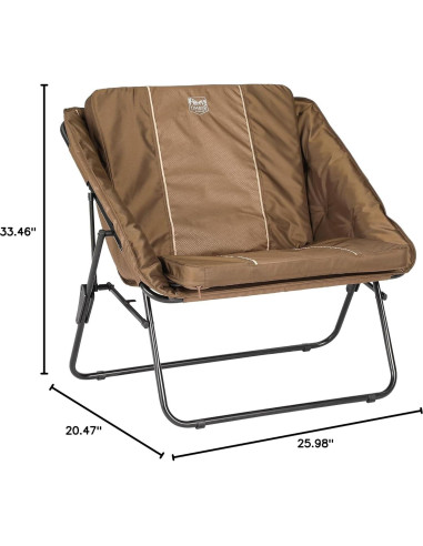 Silla Plegable Timber Ridge Sobredimensionada con Cojín Desmontable