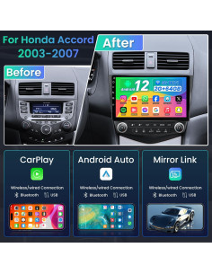 Estéreo de Radio Jingelsye para Honda Accord 2003-2007 10.1" 2