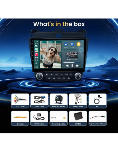 Estéreo de Radio Jingelsye para Honda Accord 2003-2007 10.1"