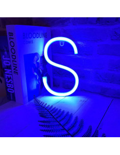 Letrero de Neón LED Azul SplendShop Alfabeto A-Z y 0-9 2