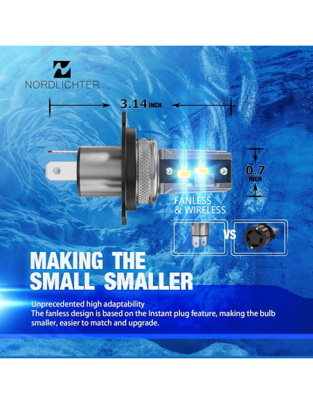Bombillas de Luz de Niebla H4 9003 N NORDLICHTER 6500K