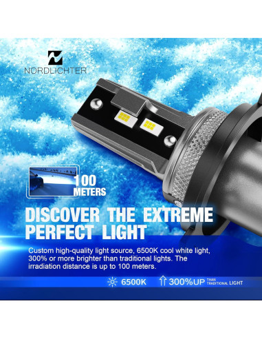 Bombillas de Luz de Niebla H4 9003 N NORDLICHTER 6500K