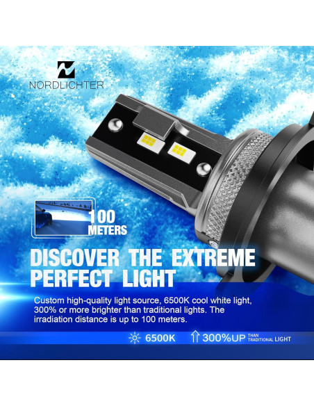Bombillas de Luz de Niebla H4 9003 N NORDLICHTER 6500K