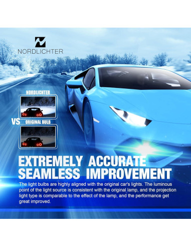 Bombillas de Luz de Niebla H4 9003 N NORDLICHTER 6500K