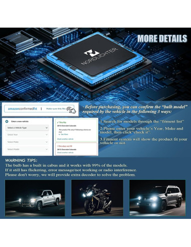 Bombillas de Luz de Niebla H4 9003 N NORDLICHTER 6500K