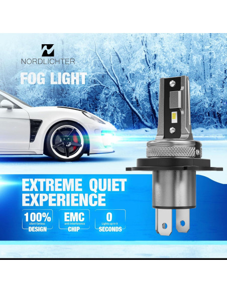 Bombillas de Luz de Niebla H4 9003 N NORDLICHTER 6500K