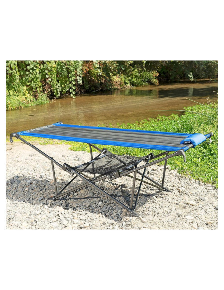 Hamaca Plegable Mac Sports Topnotch Nylon Azul/Gris 113 kg Hamaca Plegable Mac Sports Topnotch Nylon Azul/Gris 113 kg