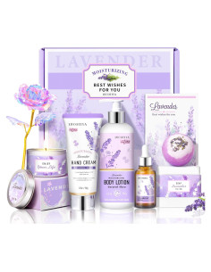 Set de Regalo de Spa de Lavanda LUCOTIYA - 6 Productos