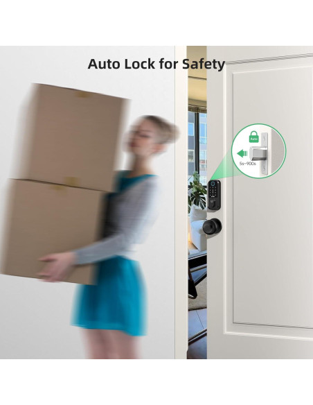 Cerradura Inteligente NUTOMO M3 - Biométrica, APP, Alexa, Negro