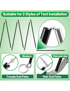 Postes de Tienda de Aluminio Acostop 4.42M Preensamblados 2