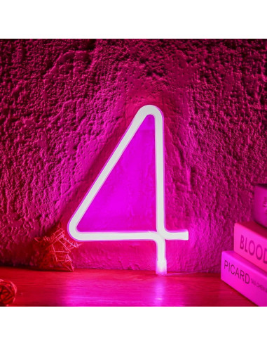 Letrero LED Neón Rosa SplendShop Alfabeto A-Z y 0-9