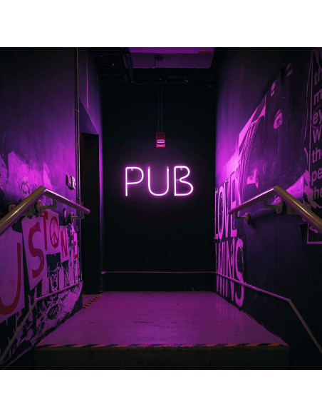 Letrero LED Neón Rosa SplendShop Alfabeto A-Z y 0-9