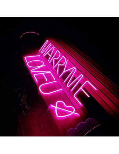 Letrero LED Neón Rosa SplendShop Alfabeto A-Z y 0-9