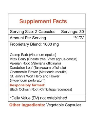 Cápsulas PMS Secreto 60 Unidades 1000 mg Soporte Hormonal