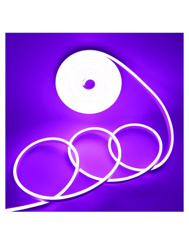 Luz de tira LED de neón morado 5M YM E-Bright impermeable