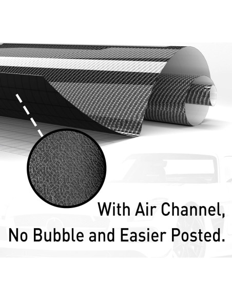 Vinilo Automotriz 5D San Tao DS Negro 4m x 0.3m con Raspador