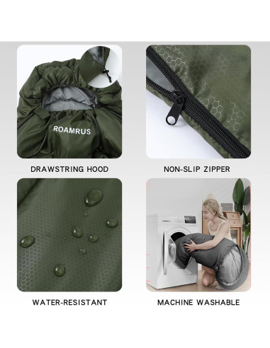 Saco de dormir ROAMRUS 3 estaciones 1.81 kg impermeable