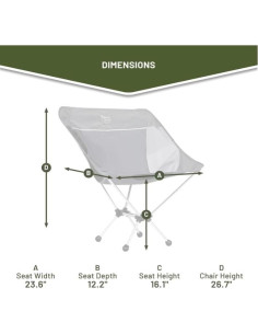 Silla Plegable Timber Ridge Extra Ancha 136 kg Gris 2