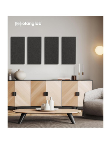 Paneles Acústicos Olanglab Absorbentes de Sonido 4 Pzas 61x30.5 cm