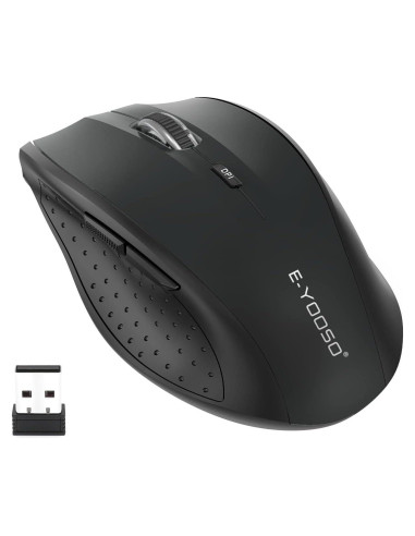 Ratón Inalámbrico E-YOOSO E-1010 Óptico 4800 DPI Negro