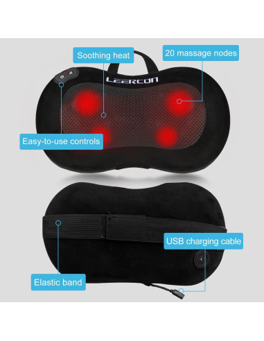 Masajeador de Espalda Shiatsu LRR-K3-1 Inalámbrico con Calor