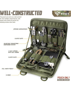 Bolsa Táctica Administrativa WYNEX Verde Militar EDC 22.35x17.27cm 2