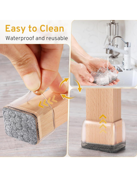 24 Protectores de Suelo Silicona INDEMO para Patas de Sillas