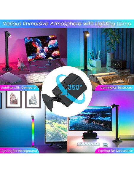 Barra de Luz LED Inteligente Rainbow Chasing 22 LEDs RGB