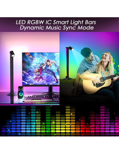 Barra de Luz LED Inteligente Rainbow Chasing 22 LEDs RGB