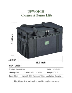 Bolsa de Almacenamiento Táctica UPWOIGH 40L Impermeable 2
