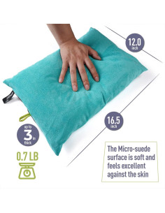 Almohada de Camping ZOOOBELIVES Plumas 42x30.5cm Azul 2