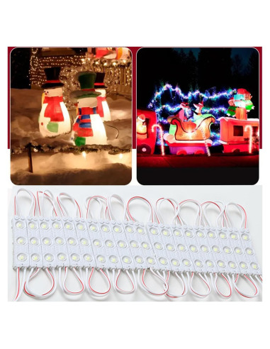 Módulo LED 20pcs 2835 SMD 6000K Blanco Impermeable