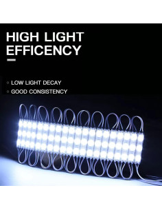 Módulo LED 20pcs 2835 SMD 6000K Blanco Impermeable 2