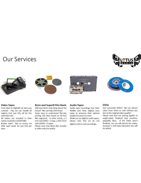 Servicio de Digitalización de Video a MP4 - Lotus Media